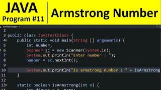 Java Program #11 - Find Armstrong Number in Java