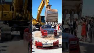 Luxury vs Machine | Extreme Crash Test”#shorts #luxurycar #xcavator #ai