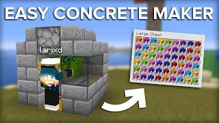 Minecraft Easiest Concrete Maker - 10,000 Concrete Per Hour!