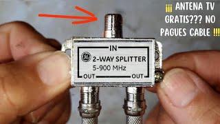 Turning your SPLITTER into a powerful antenna and Watch all the Channels in the World!