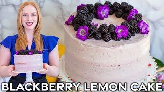 Blackberry Lemon Cake with Blackberry Frosting