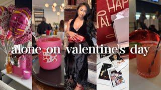 SPENDING VALENTINES DAY ALONE  ( but not feeling lonely) | romantizing my life, shopping + more