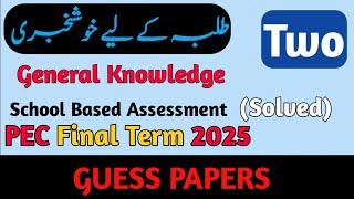 Class 2 General Knowledge Paper Final Term 2025 | GK Class Two Paper Final Term 2025