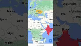 India vs Ukraine size comparison #india #ukraine #mapping #shorts #world #map #viral #comparison