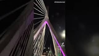 Night Driving through The Zakim Bridge Boston, MA