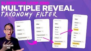 Super Elementor Taxonomy Filter Hack - Multiple Select & Child Reveal