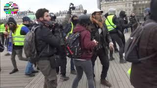 Former pro boxer takes on French riot police during protest