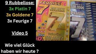 9 Rubbellose öffnen Video 5 - Haben wir heute das Glück auf unserer Seite ?