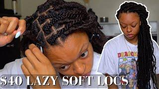 $40 LAZY SOFT LOC TUTORIAL ON NATURAL HAIR | BEGINNER FRIENDLY | AriannaLYF