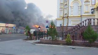 Ukraine War - Russian armed forces shelling Donetsk railway station in Ukraine