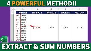 4 Powerful Excel Formulas to Extract & Sum Numbers from a Single Cell!