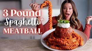 I Made a GIANT 3-Pound Spaghetti and Meatball!