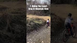 Riding the expert drop at Mountain View Bike Park!! #mtb #mountainbike #mountainview #bikepark