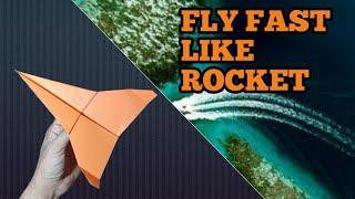 Fly like a rocket, how to make an easy paper airplane, how to fold a paper airplane