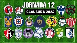 ️JORNADA 12 LIGA MX 2024 