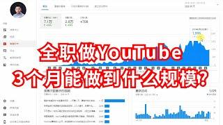 全职做YouTube，3个月能做到什么程度？720个订阅，1183小时观看时长。同时聊了垂直领域内容突破天花板的变现方式。卢其大叔频道3月份数据公开