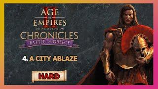 Age of Empires 2: Chronicles Battle for Greece Campaign Walkthrough Part 4 - A City Ablaze