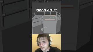 Noob vs Pro artist: creating handrails #blendertutorial #blender #blendercommunity #blender3d #b3d