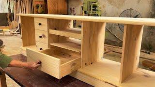 Ingenious Techniques DIY Woodworking Workers || Inspired Art Woodworking Thin 20mm Wooden Furniture