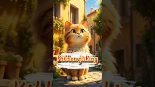 Kitten fishing #children #animated #story #videos #儿童动画 #故事视频