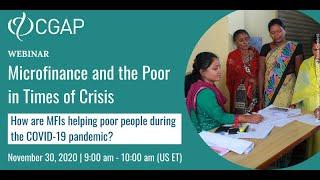 Webinar | Microfinance and the Poor in Times of Crisis