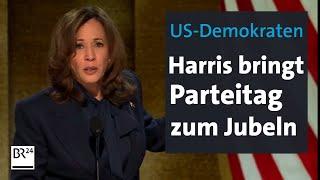 US-Demokraten: Harris bringt Parteitag zum Jubeln | BR24