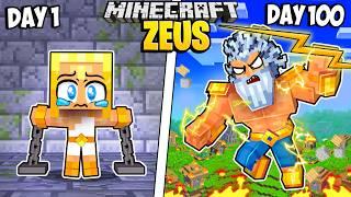 I Survived 100 Days as ZEUS in Minecraft