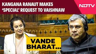 Kangana Ranaut News | Kangana Ranaut Makes ‘Special’ Request to Ashwini Vaishnaw in Lok Sabha