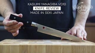 Kasumi Yanagiba VG10 Review 24cm - Kasumi Knife Made in Seki Japan (right-handed Yanagiba)