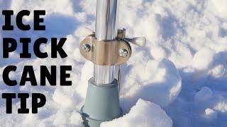 How to attach your Ice Pick Cane Tip