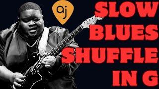 SLOW BLUES SHUFFLE JAM TRACK | Guitar Backing Track in G  (77 BPM)