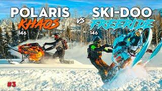 Ski-Doo Freeride vs Polaris Khaos 9R | Battle of the 146's!