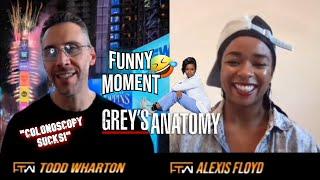 S5E10 Funny Moment I Todd talks to Grey's Anatomy star Alexis Floyd & confesses COLONOSCOPY SUCKS! 