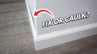 How To Fill Gaps Between Baseboard And Drywall | Fix It Or Caulk It? DIY Tutorial For Beginners!