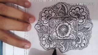 Beautiful and simple doodle made easy|zentangle art for beginners|easy mandala