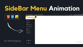 SideBar Menu  | 12/100 Projects  | By CodeBustler 