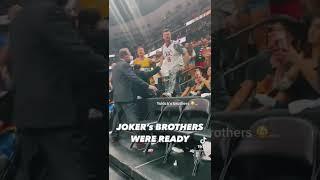 Jokic’s brothers during his altercation with Booker 