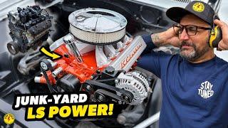 FIRST FIRE UP On This 450HP Junkyard LS Engine!