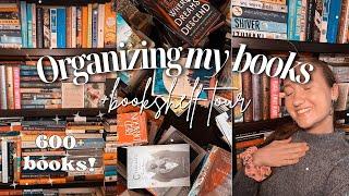 Bookshelf re-organization & tour!  (600+ book collection)