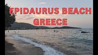 LOVELY Beach Stroll in Epidaurus Peloponnese During Sunset