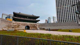 [4K HDR] walk around the first national treasure, Sungnyemun, Seoul, Road View | Korea Travel Walker