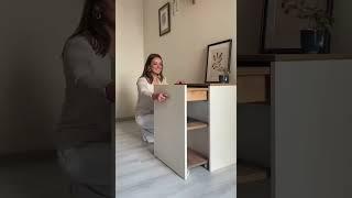 #New Hidden down Folding desk Table. Stylish design with invisible storage #shortvideo