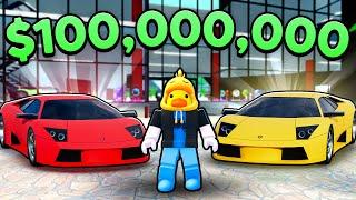 I Built MAX LEVEL Car Dealership and Made $100,000,000 in Roblox! (Car Dealership Tycoon)