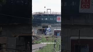 Новая труба на ТЭЦ-2 в Петропавловске