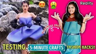 Testing Out VIRAL FASHION HACKS by 5 minute crafts!! | Jenni's Hacks