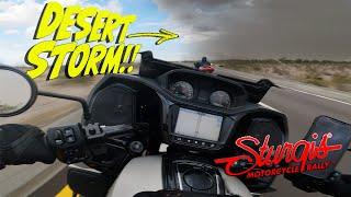 Riding straight through a Desert Storm and 108°F weather!! | Road to Sturgis 2022 | Day 1