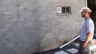 Waterproofing Exterior Wall:  DIY Clear Sealer - Block Foundation Wall - Above Grade Waterproofing