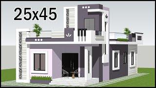 25x45 House Design, 5 Room Home Design, Village House Design, Gopal Architecture