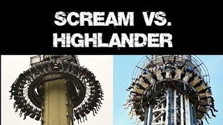 Scream VS. Highlander (Freefall Tower BATTLE)