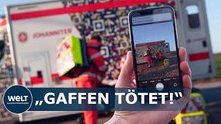 AKTION GEGEN GAFFER: Clevere Idee - QR-Code soll Gaffer beim Filmen von Unfällen schocken